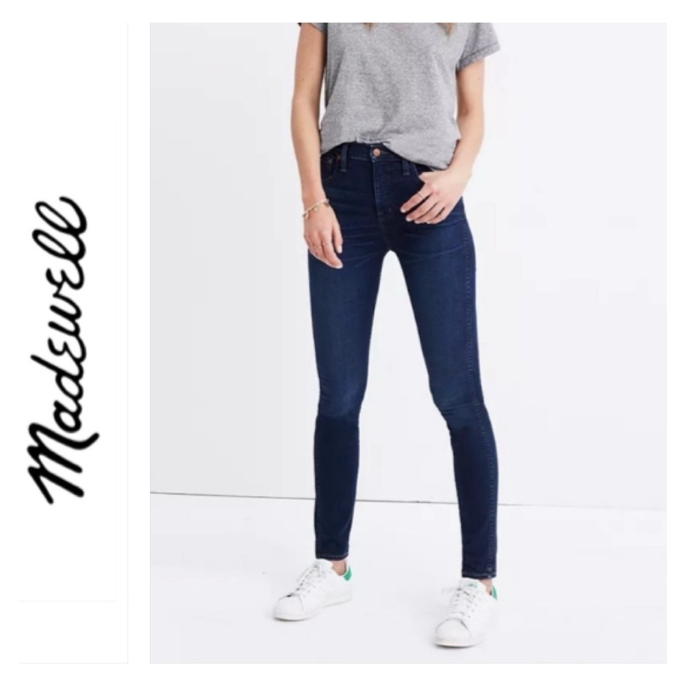 Madewell 10" High Rise Skinny Jeans Women's Size 27 x 28 Stretch Dark